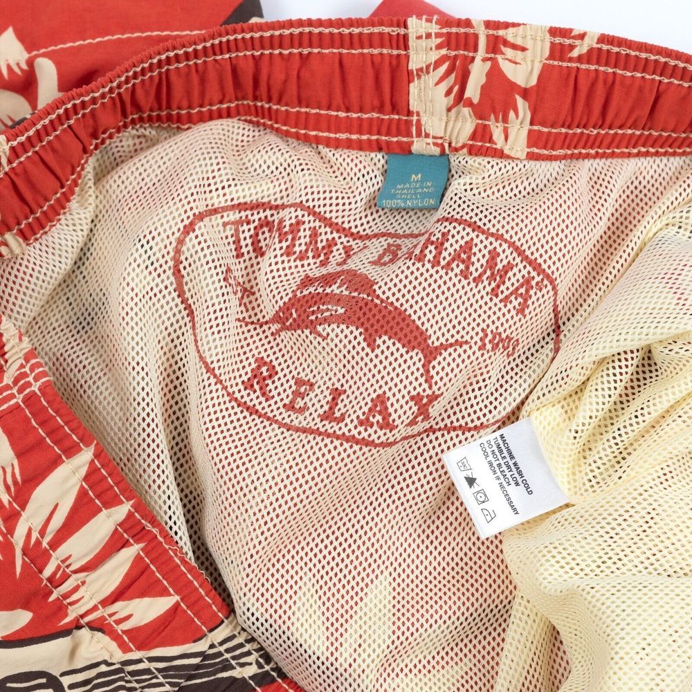 Tommy Bahama Relex Guitar Floral Swim Trunks Size Medium Mesh Lined with Flaw - Picture 6 of 7